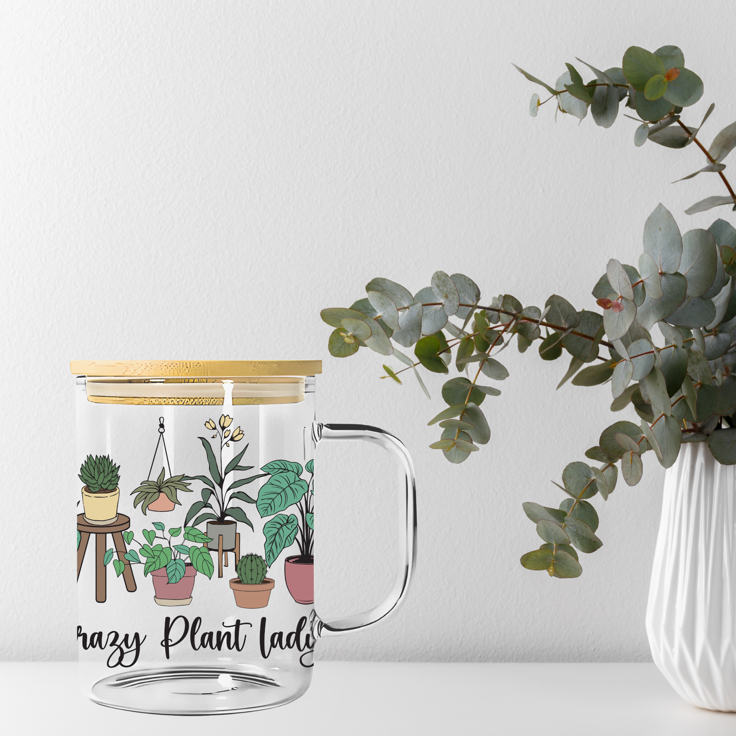Crazy Plant Lady Libbey Glass, Mug, or Tote Bag