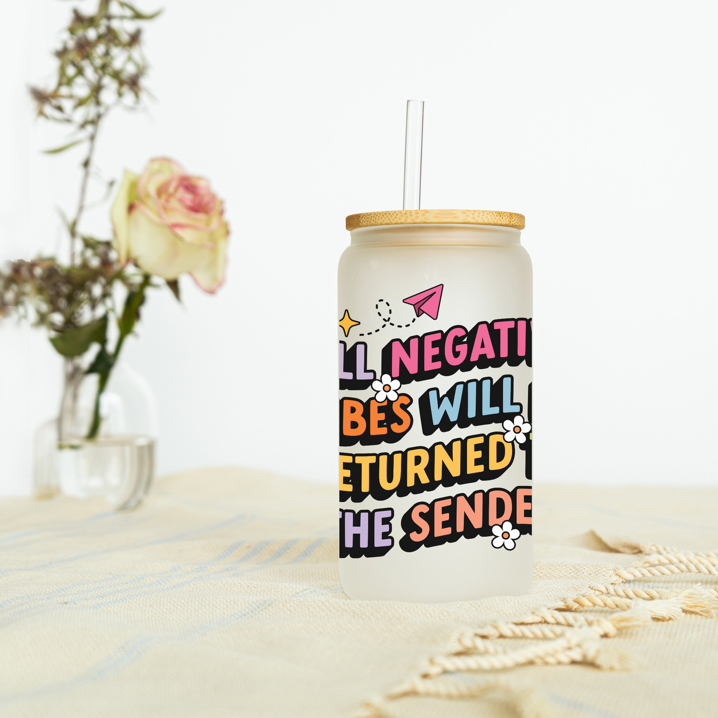 All Negative Vibes Will Be Returned to Sender Libbey Glass, Mug, or Tote Bag