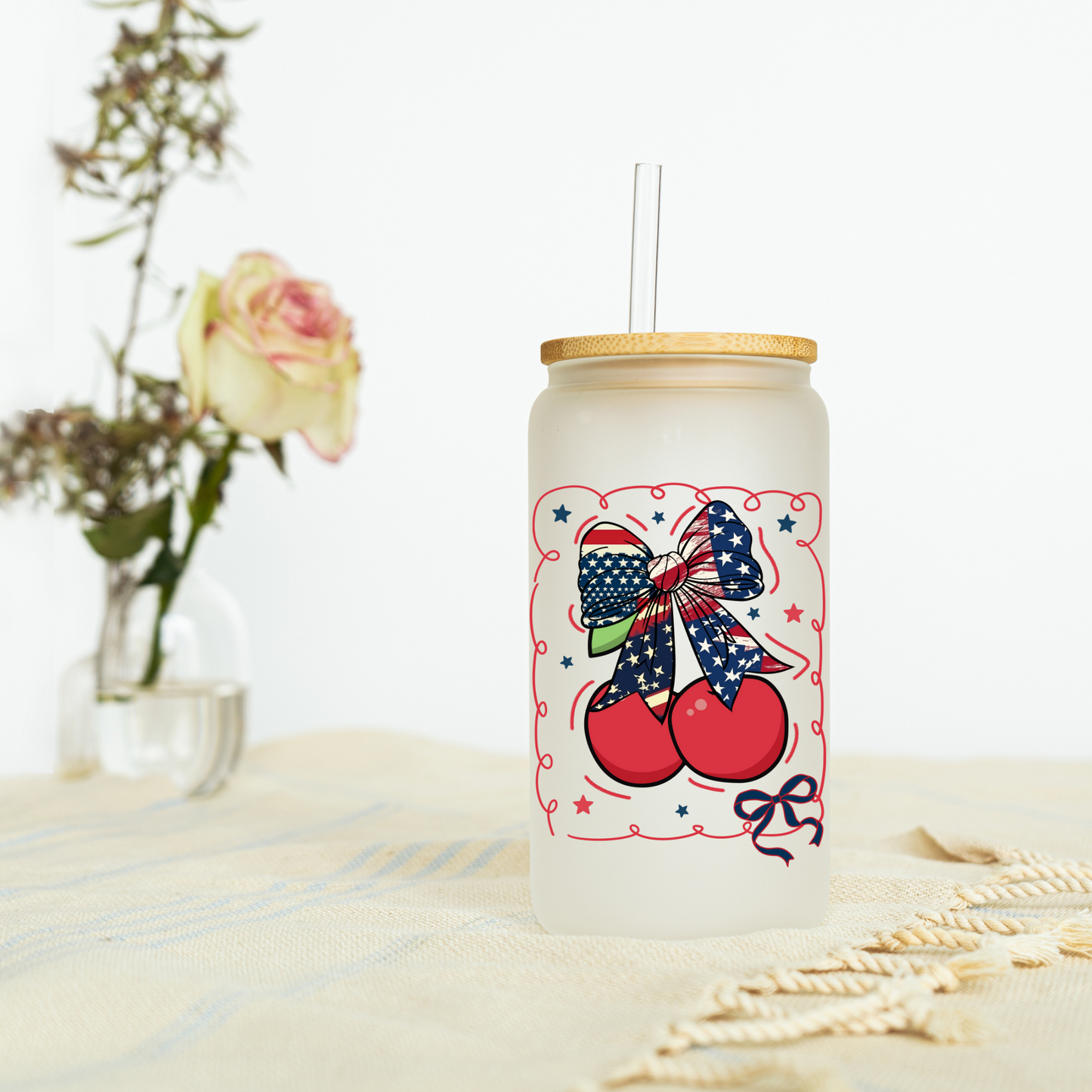 Fourth Of July Coquette Cherry Libbey Glass, Mug, or Tote Bag