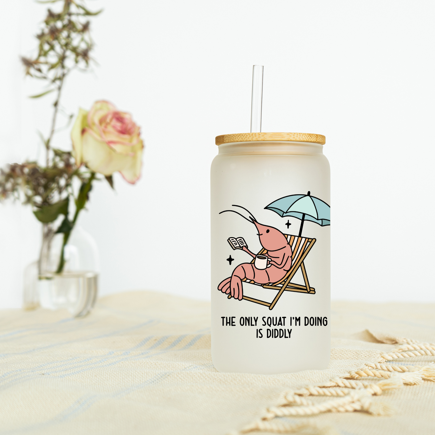 The Only Squat I’m Doing Is Diddly Libbey Glass, Mug, or Tote Bag