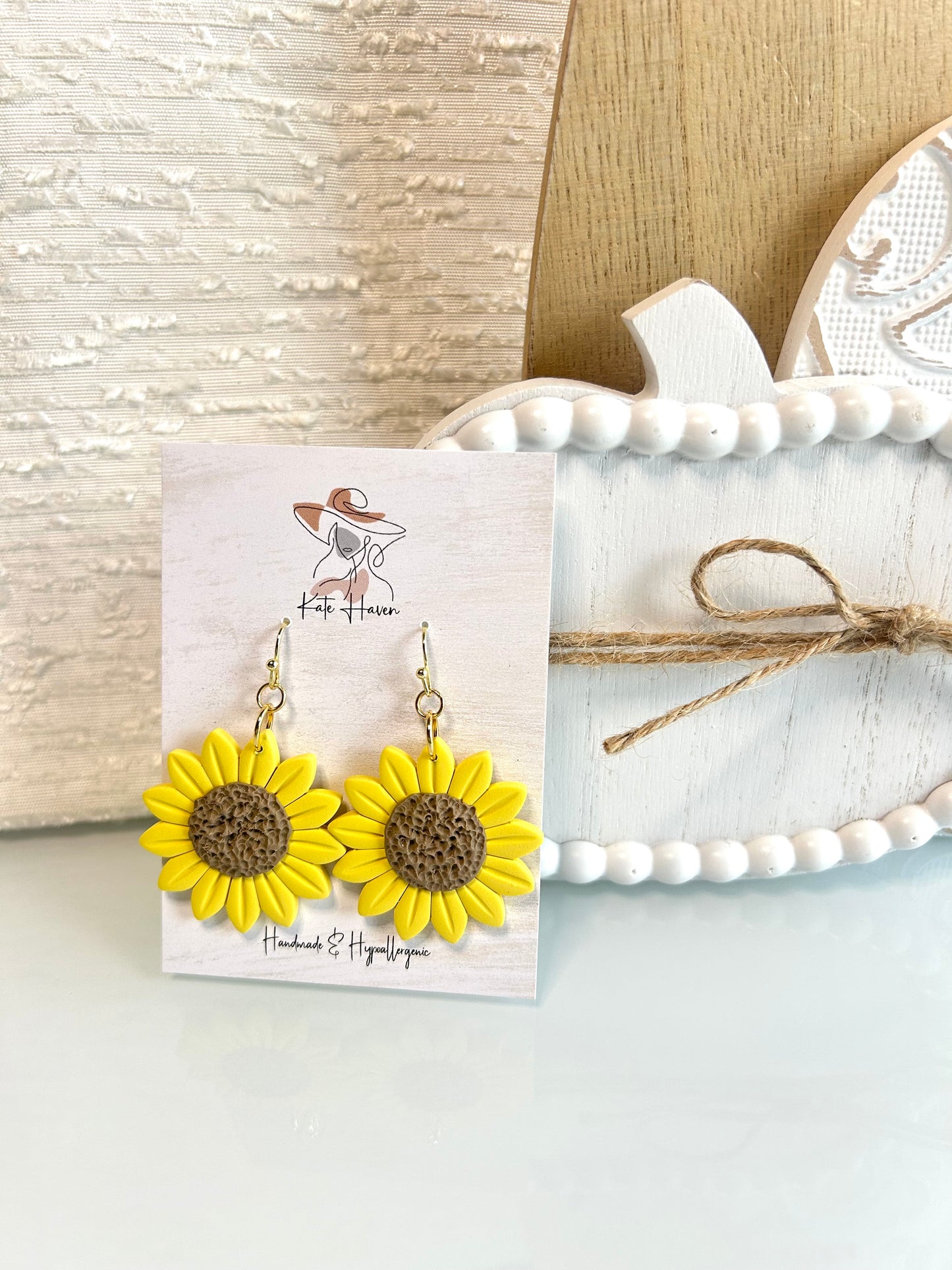 Sunflower Fall Handmade Polymer Clay Earrings