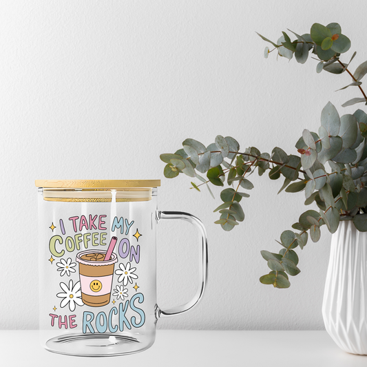 I Take My Coffee On The Rocks Iced Libbey Glass, Mug, or Tote Bag
