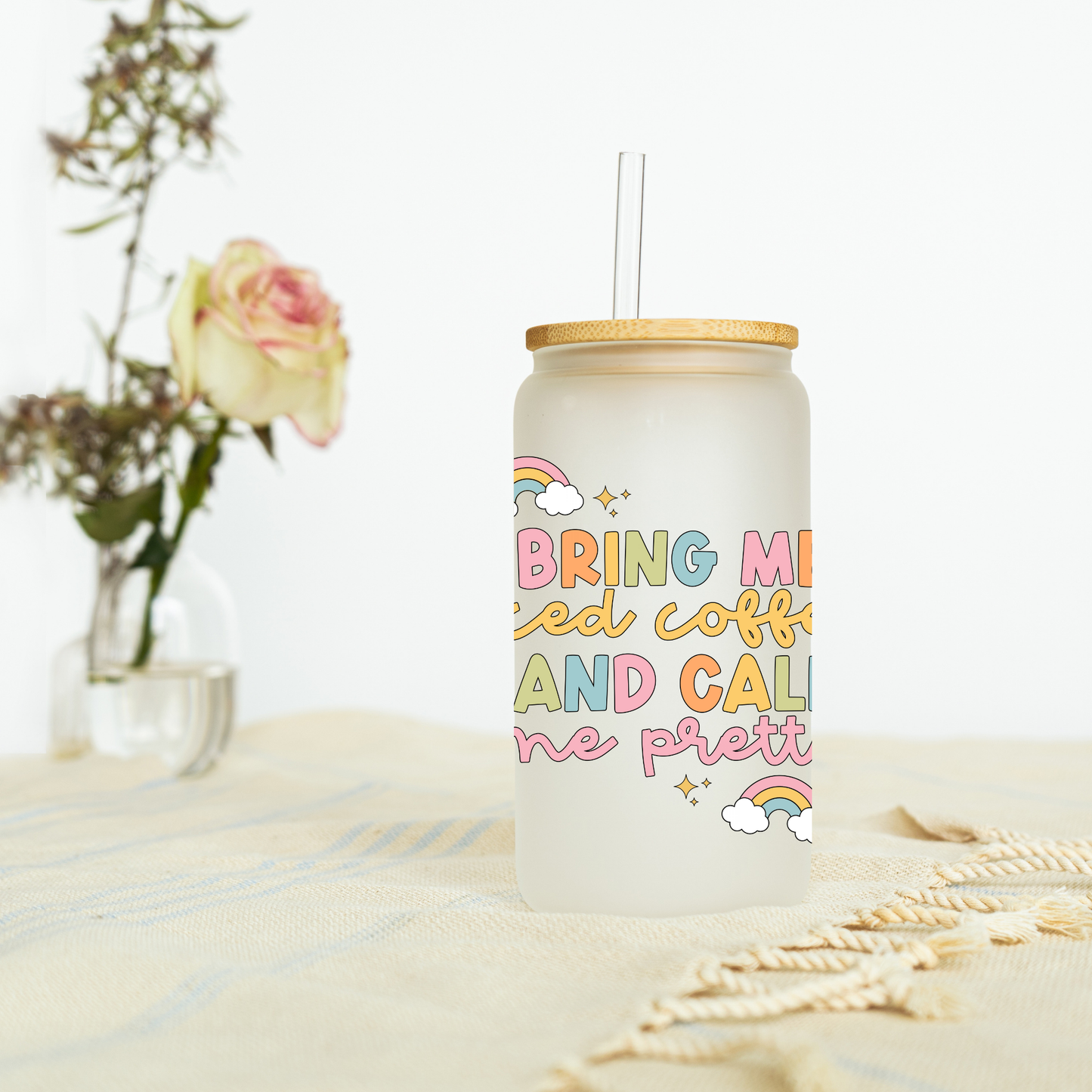 Bring Me Iced Coffee and Call me Pretty Libbey Glass, Mug, or Tote Bag