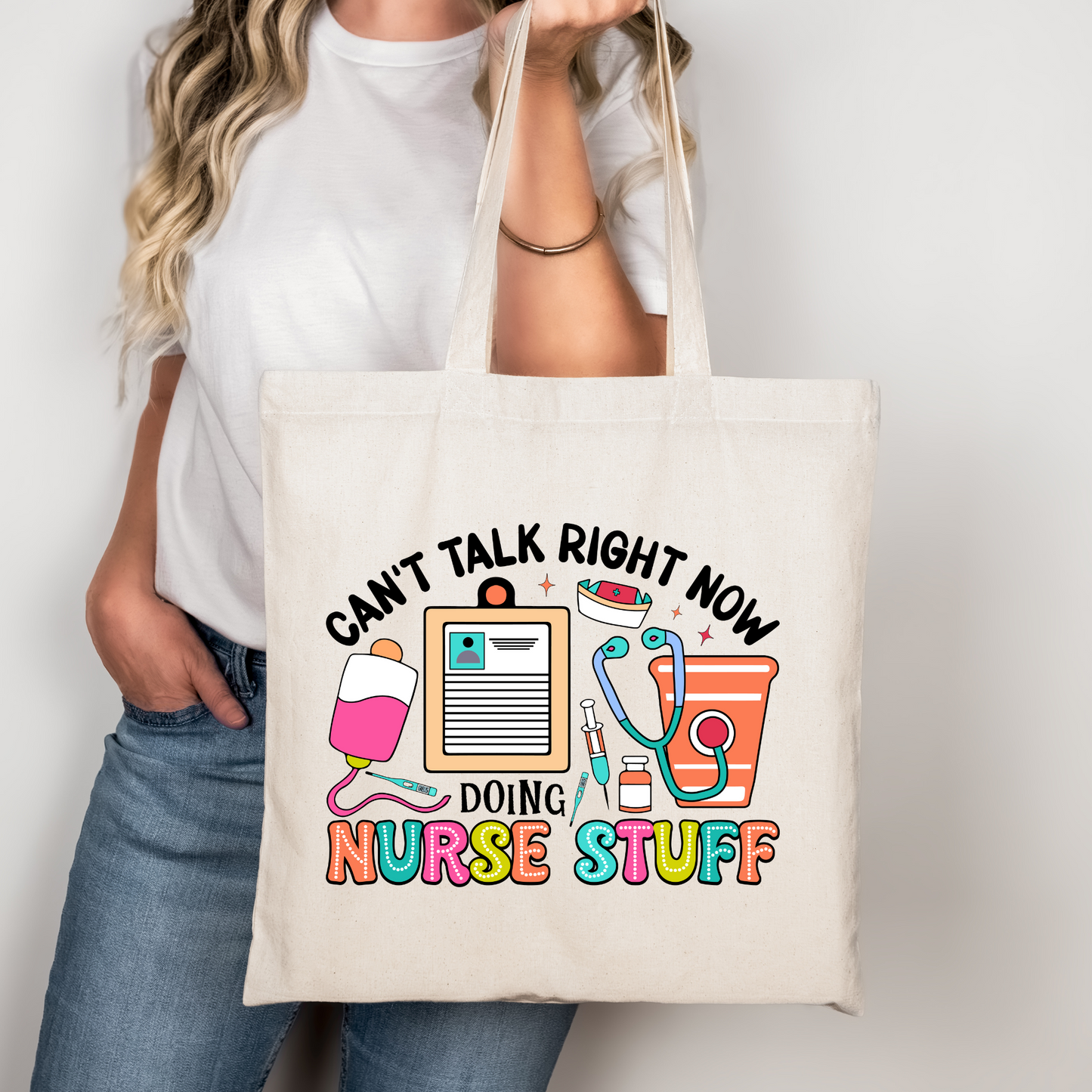 Can’t Talk Doing Nurse Stuff Libbey Glass, Mug, or Tote Bag