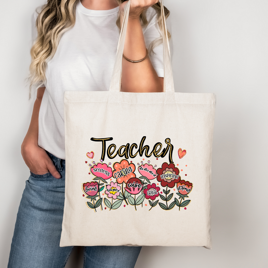 Teacher Wildflower Affirmations Libbey Glass, Mug, or Tote Bag