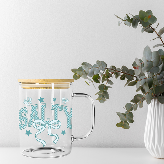 Salty Blue Beachy Coquette Libbey Glass, Mug, or Tote Bag