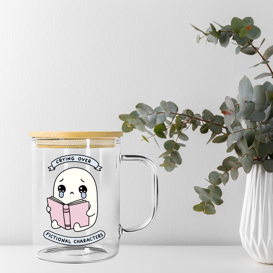 Crying Over Fictional Characters Ghost Bookish Libbey Glass, Mug, or Tote Bag