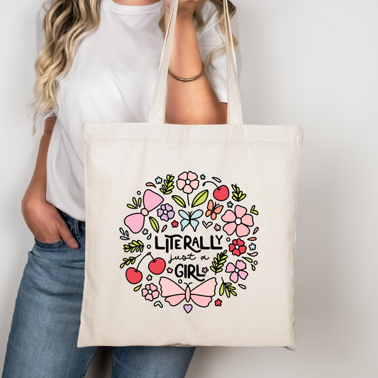 Literally Just a Girl Coquette Libbey Glass, Mug, or Tote Bag